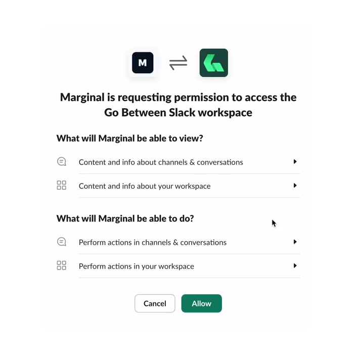 Marginal Add to Slack